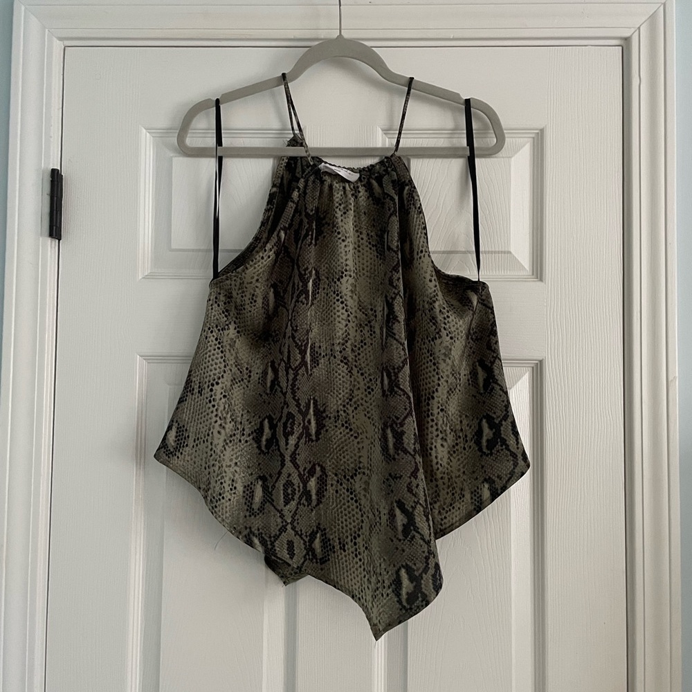 American Threads Snake Print Top